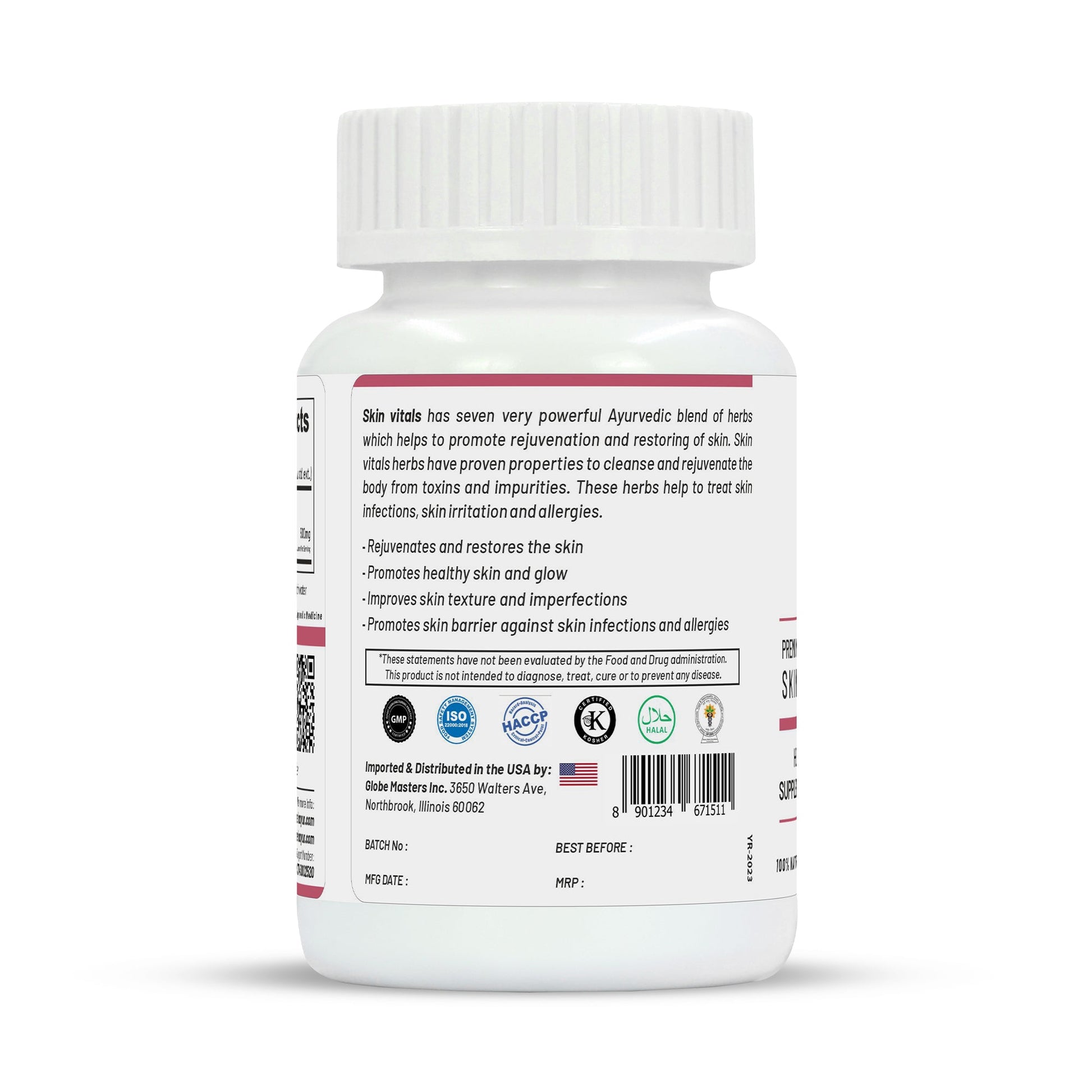 Life Aveda Premium Skin Vitals Veg Capsules - Swadesiicart