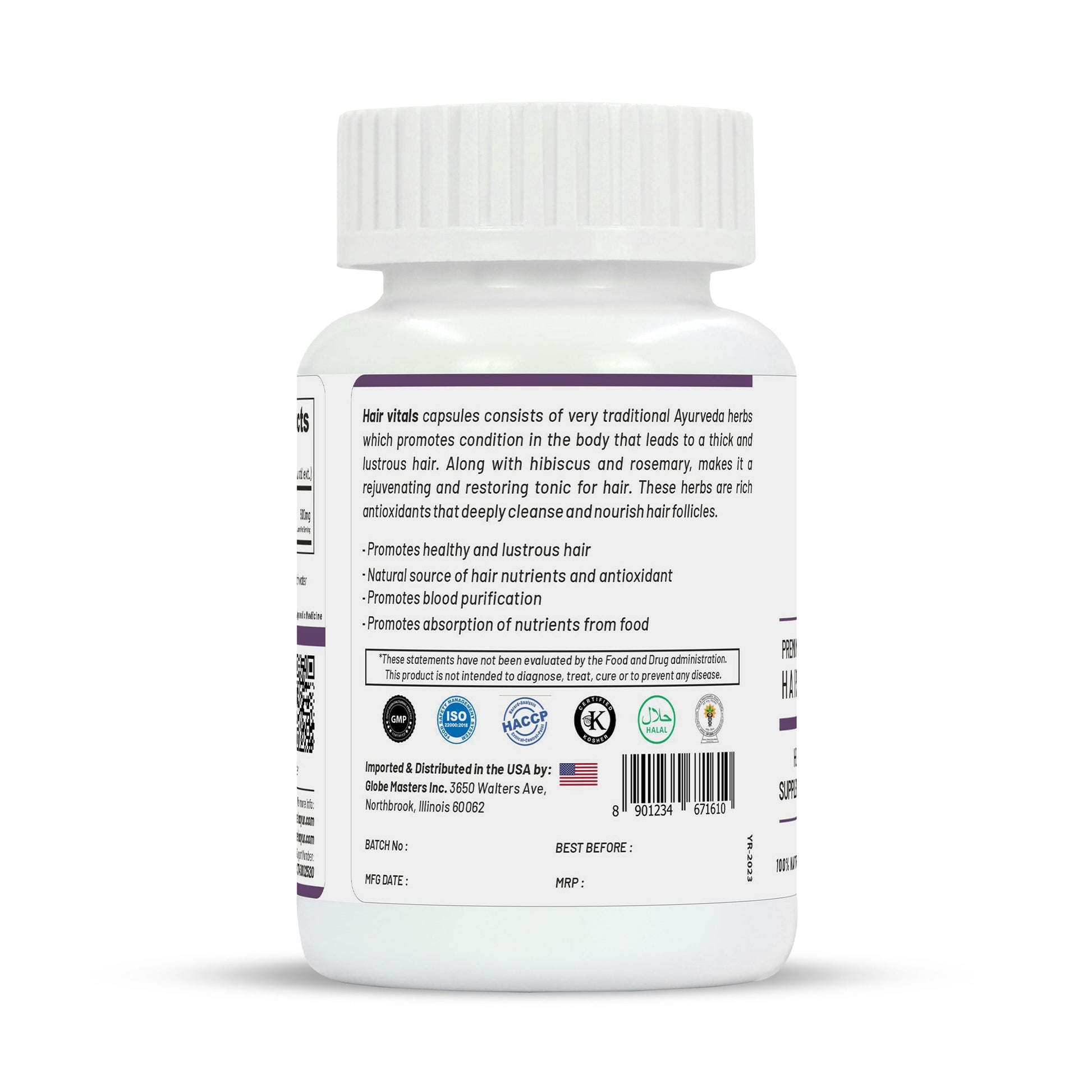 Life Aveda Premium Hair Vitals Veg Capsules - Swadesiicart