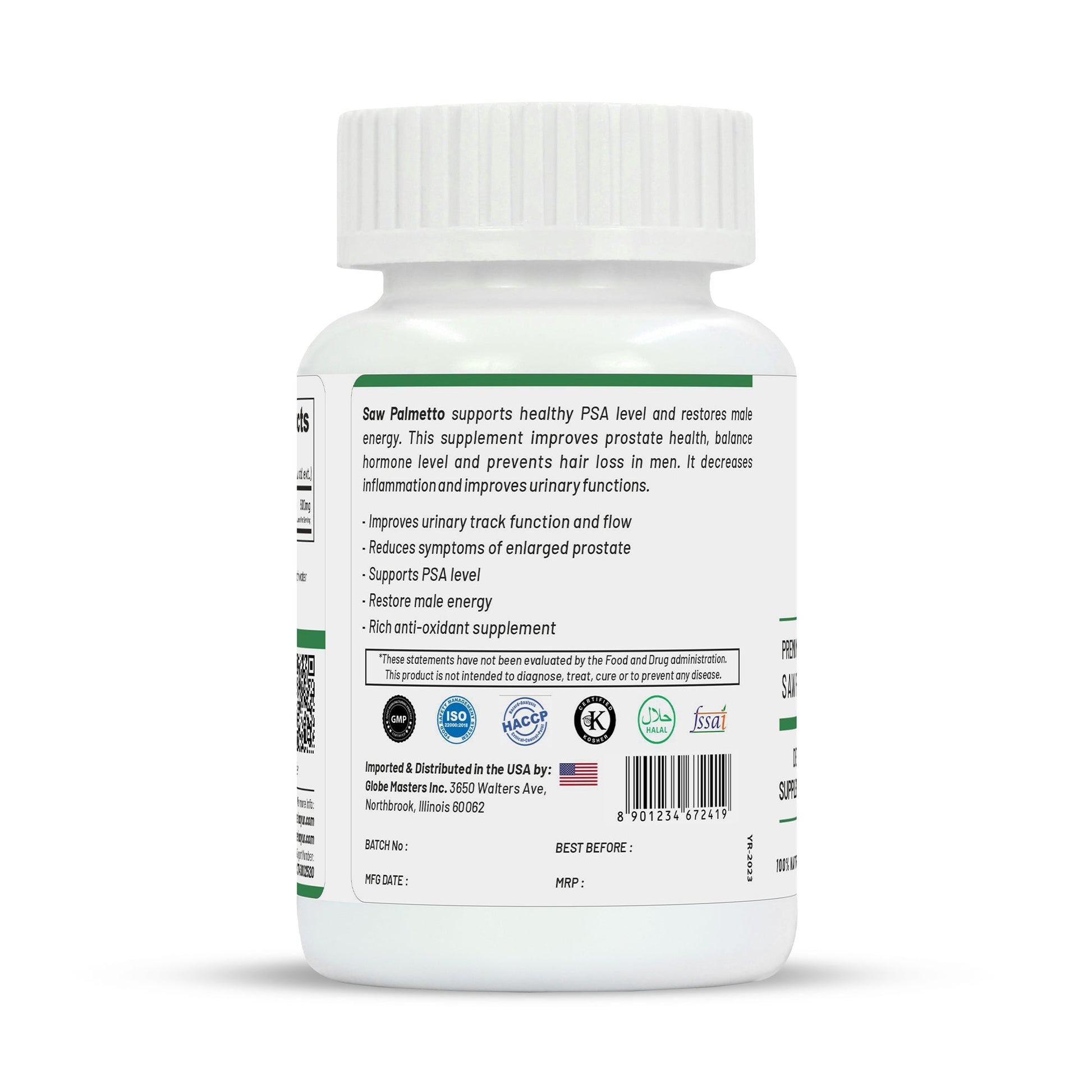 Life Aveda Premium Saw Palmetto Capsules - Swadesiicart
