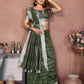Aastha Fashion Mehndi Linen Weaving Saree