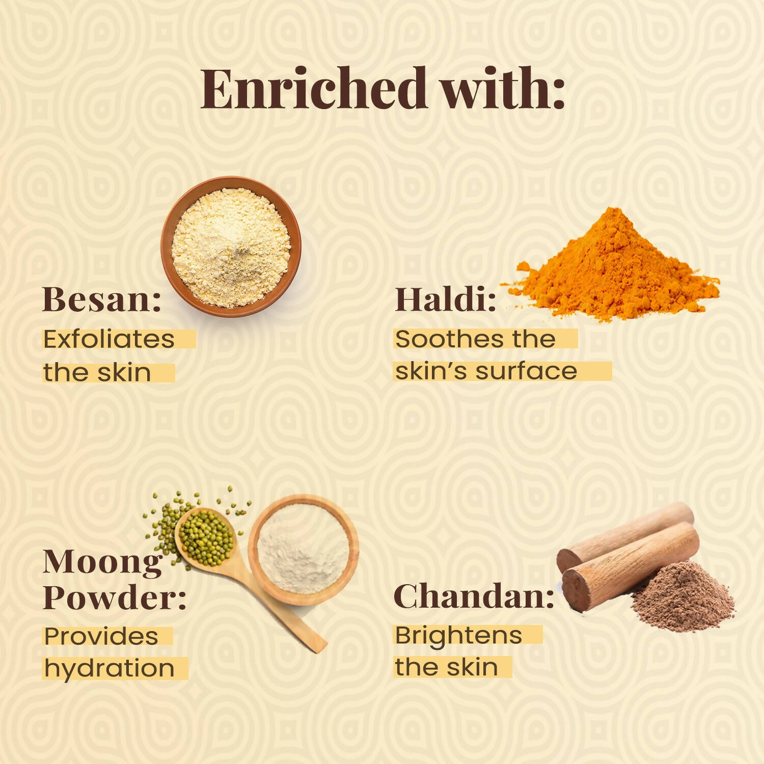 NutriGlow NATURAL'S Ubtan Face & Body Pack with Haldi & Chandan - Swadesiicart