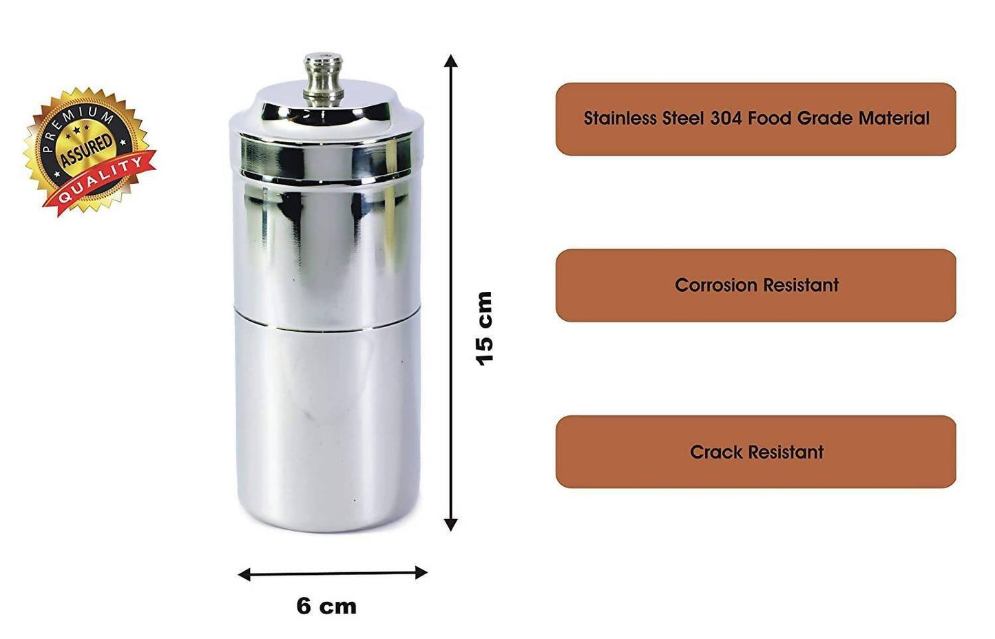 Pajaka South Indian Coffee Filter Stainless Steel Non-Electric Machine - Swadesiicart
