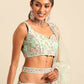 House of Panchhi Lime Green Net Sequins, Mirror and thread embroidery Lehenga choli & Dupatta | Swadesiicart