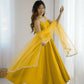 Joban Fashion Yellow Kurta Set Chanderi Sequence Embroidery Work - Swadesiicart