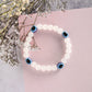 NVR Men & Women White Marbel Crystal Elasticated Bracelet - NR Retail-NVR