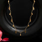 VOJ Gold-Polished Designer Chain For Women With AD Stone And Leaf | Swadesiicart
