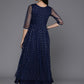 Ahalyaa Women's Traditional wear Ethnic Dress - Navy Blue | Swadesiicart