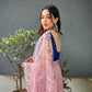 Vamsee Rupali Pink Organza Saree - Swadesiicart