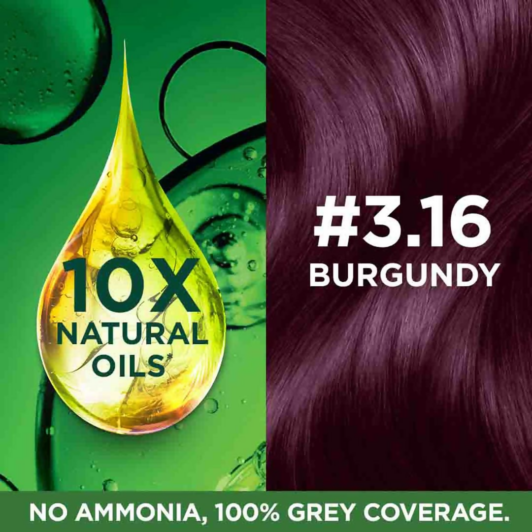 Garnier Color Naturals Creme Riche Hair Color - Shade 3.16 Burgundy - Swadesiicart