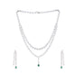 Nuyug Crystal Luster Cubic ZIrcon Necklace Set | Swadesiicart