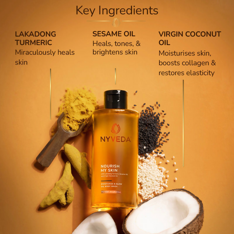 Nyveda Oil Body Wash Nourish My Skin Moisturise & Glow | Swadesiicart