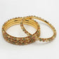 NVR Women's Set of 4 Gold-Polished Beads Handcrafted Traditional Bangles - Swadesiicart