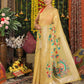 Shree Shyam Fashion Linen Cotton Yellow Saree