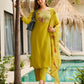 The52 Women Embroidered Rayon Fabric Straight Kurta, Pant and Dupatta Set - Swadesiicart