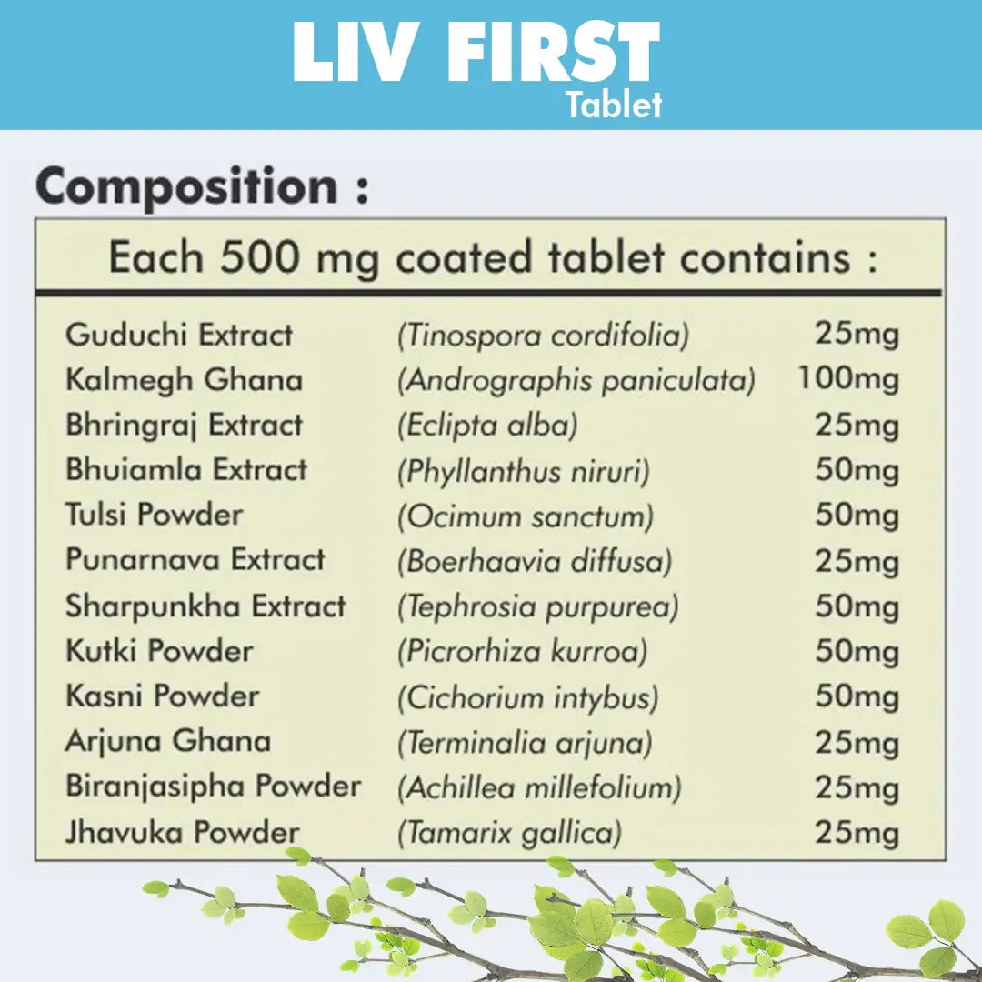 Herbal Hills Liv - First Liver Support Tablets | Swadesiicart