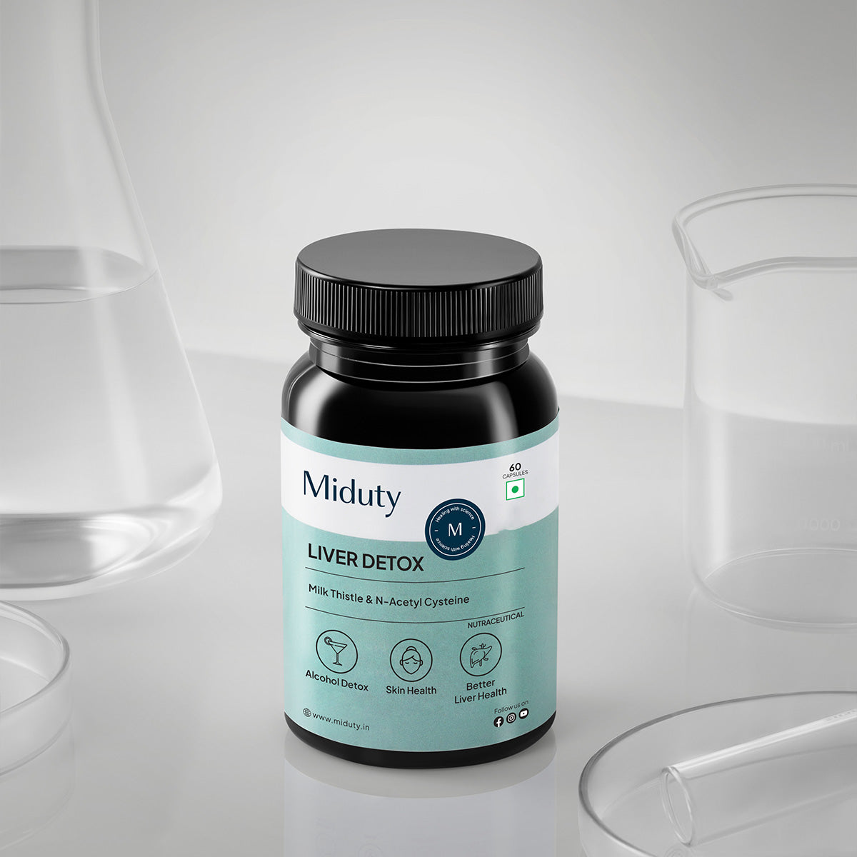 Miduty by Palak Notes Liver Detox Capsules - Swadesiicart