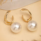 NVR Women's Gold-Polished Pearl Drop Earrings | Swadesiicart