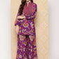 Ahalyaa Women's Traditional Wear Co-ods - Purple | Swadesiicart