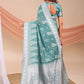 Shree Shyam Fashion Varnika Sea Green Linen Cotton Saree