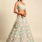 House of Panchhi Lime Green Net Sequins, Mirror and thread embroidery Lehenga choli & Dupatta | Swadesiicart