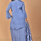Morchari Women And Hand Embroidery Palazzo Set-Grey - Swadesiicart