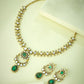 Nuyug 22K Gold-Plated Kundan Studded Faux Jasper Stone Necklace Set | Swadesiicart