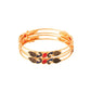 NVR Women Set of 2 Gold-Polished Traditional Daily Use Peacock Design Bangles - Swadesiicart