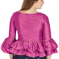 Aastha Fashion Women's Purple Art Silk Bell Sleeves attire with Poly Cotton Lining Blouse