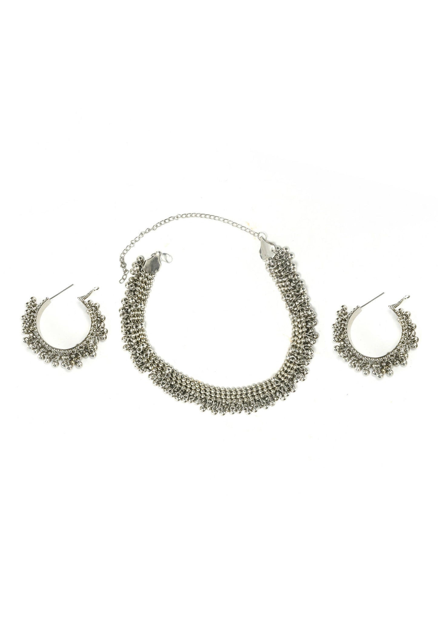 Mominos Fashion Johar Kamal Silver-Plated Brass Finish Ghungroo Work Choker For Women | Swadesiicart