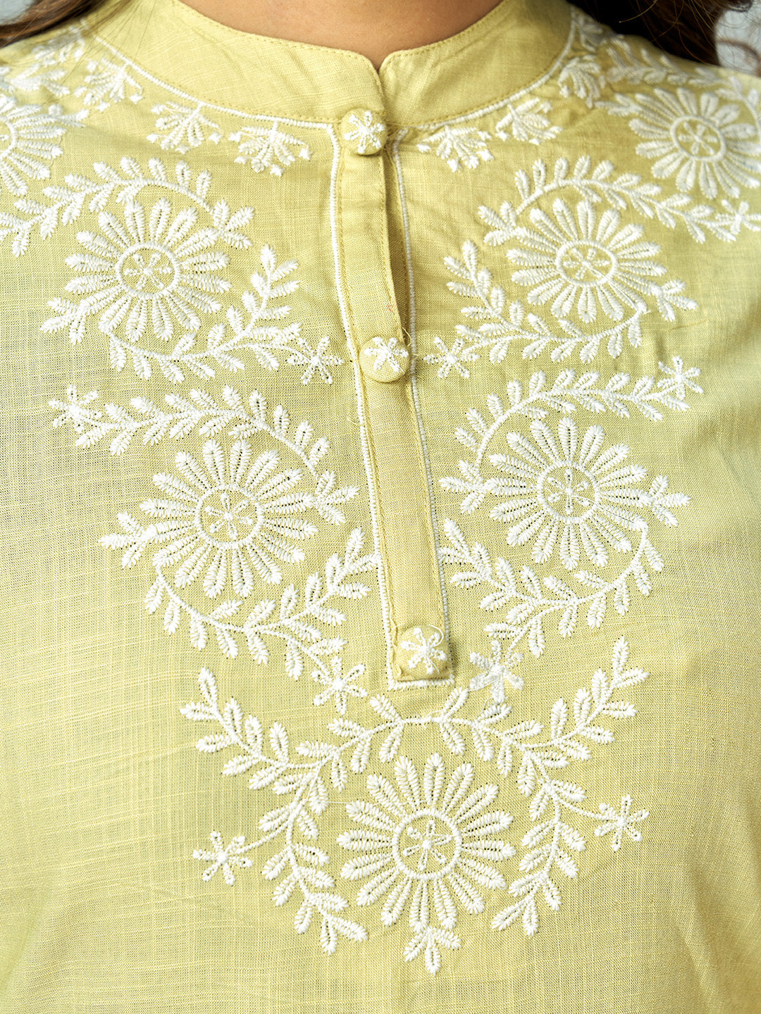 NOZ2TOZ Women Lime Green Kurta With Pant & Dupatta (3pcs set) - Swadesiicart