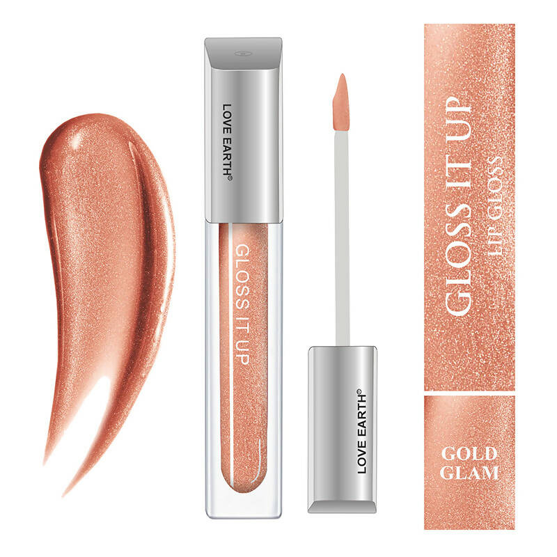 Love Earth Lip Gloss - Gold Glam (Golden) - Swadesiicart