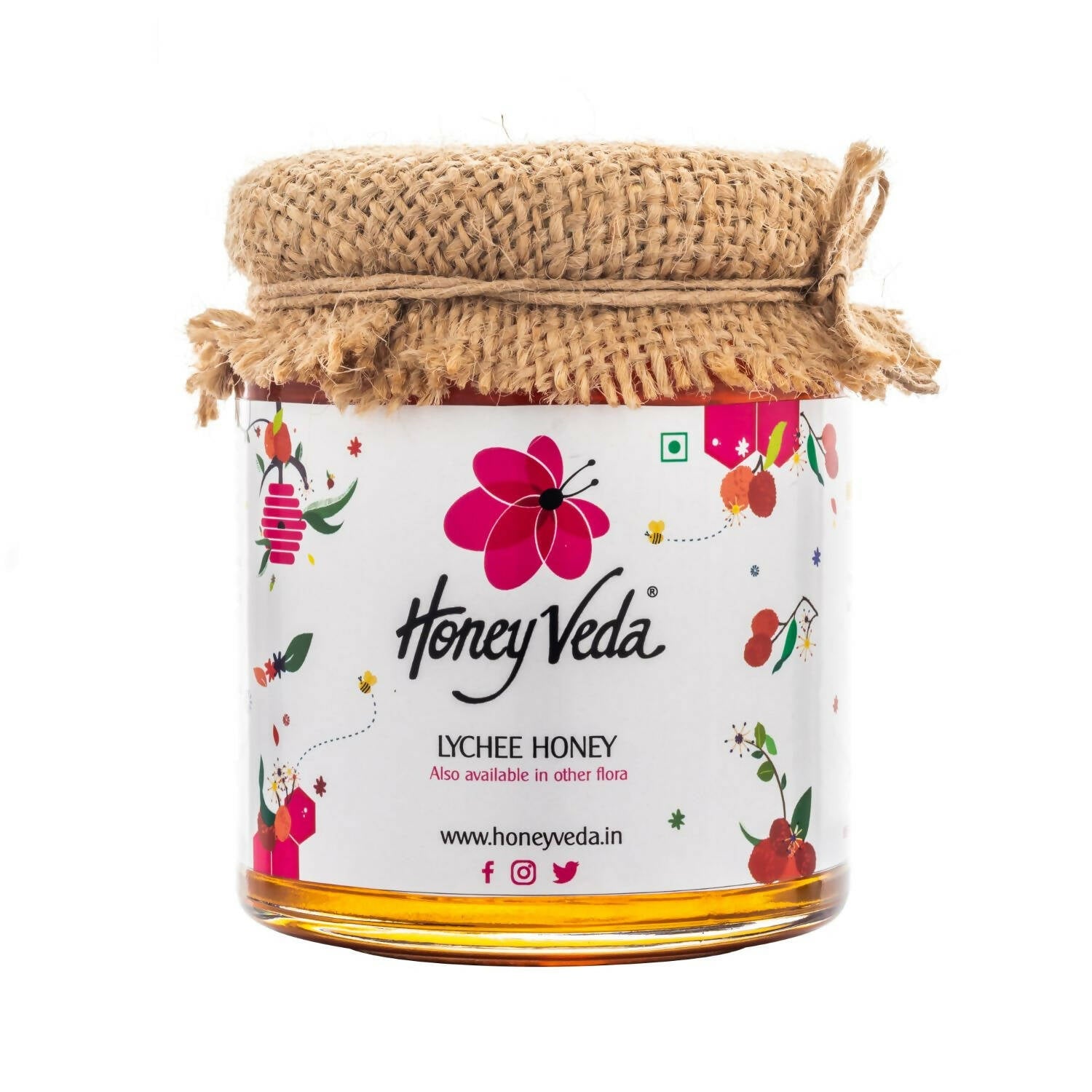 HoneyVeda Premium Raw Lychee Honey - Swadesiicart
