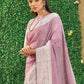 Shree Shyam Fashion Onion Pink Linen Saree