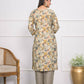 Festive Wear Ethnic Cream chanderi Stitched Suit With Dupatta - Anbazaar - Swadesiicart