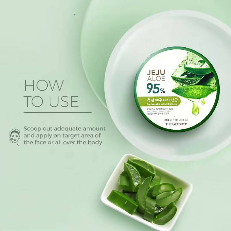 The Face Shop Jeju Aloe Fresh Soothing Gel - Korean Skincare | Swadesiicart
