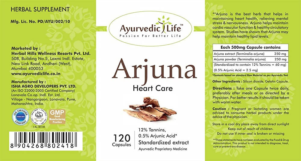 Ayurvedic Life Arjuna Capsules | Swadesiicart