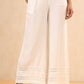 Juniper Women White Rayon Solid Straight Palazzo | Swadesiicart