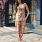 Orange Rayon Paisley Printed Top with Matching Bottom - Eesha - Swadesiicart