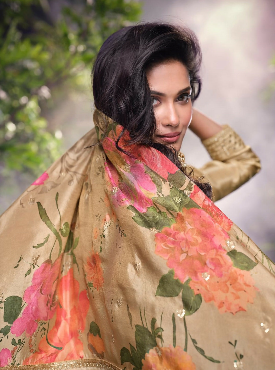 Anaita Chiku Embroidered Silk Stitched Plazo suit
