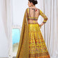 Wedding Designer Yellow Chinon Lehengha Choli - Anbazaar | Swadesiicart