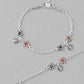 VOJ Set of 2 Traditional Flower Shaped Designer Anklet - Swadesiicart
