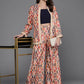 Ahalyaa Women Printed Ethnic Co-Ords - Blue Color - Swadesiicart