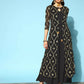 Ahalyaa Women's Olive Printed Jacket Style Dress | Swadesiicart