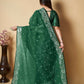Vamsee Green Organza Saree - Swadesiicart