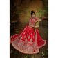 House of Panchhi Red Pure Silk Moti & Zarkan heavy embroidery Lehenga choli & Dupatta | Swadesiicart