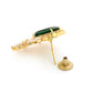 Nuyug 22K Gold Plated Emerald Fern Muse Stud Earrings | Swadesiicart