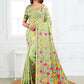 Shree Shyam Fashion Linen Cotton Light Green Saree