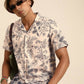 Off White Relaxed Floral Opaque Printed Casual Resort Shirt - Mahotsav | Swadesiicart