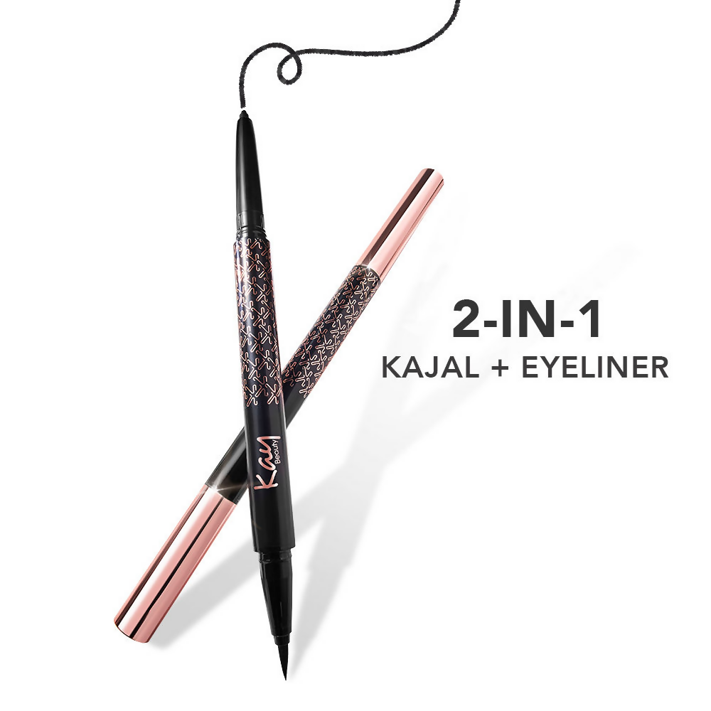 Kay Beauty Intense Black 24H Kajal Eyeliner Duo | Swadesiicart