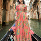 Anaita Pink Chinon Silk Readymade Anarkali Suit with Embroidery Work